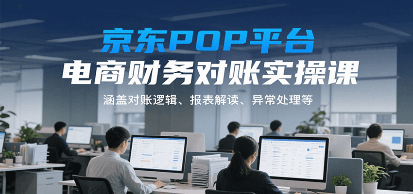 京东POP平台电商财务对账实操课,涵盖对账逻辑、报表解读、异常处理等 京东POP平台电商财务对账实操课,涵盖对账逻辑、报表解读、异常处理等