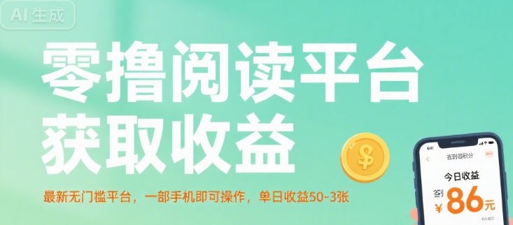 零撸阅读平台获取收益,最新无门槛平台,一部手机即可操作,单日收益50-3张 零撸阅读平台获取收益,最新无门槛平台,一部手机即可操作,单日收益50-3张