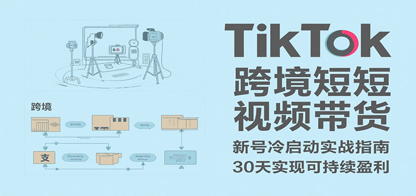 TikTok跨境短视频带货,30天攻克新号冷启动、0-1实现跨境可持续盈利 TikTok跨境短视频带货,30天攻克新号冷启动、0-1实现跨境可持续盈利