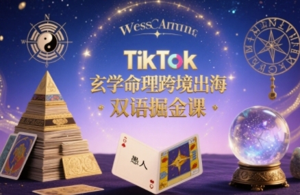 TikTok玄学命理跨境出海双语掘金课,手把手教你用命理知识精准直击海外用户痛点 TikTok玄学命理跨境出海双语掘金课,手把手教你用命理知识精准直击海外用户痛点