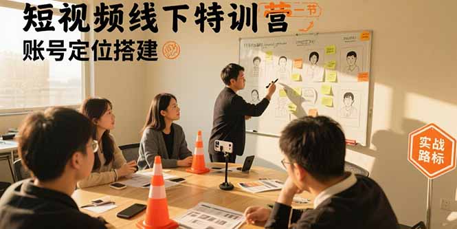 (15707期)短视频线下特训营:账号定位搭建/口播号拍摄剪辑/直播间流量入口/变现实战