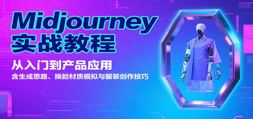 Midjourney实战教程:从入门到产品应用,含生成思路、换脸材质模拟与服装创作技巧