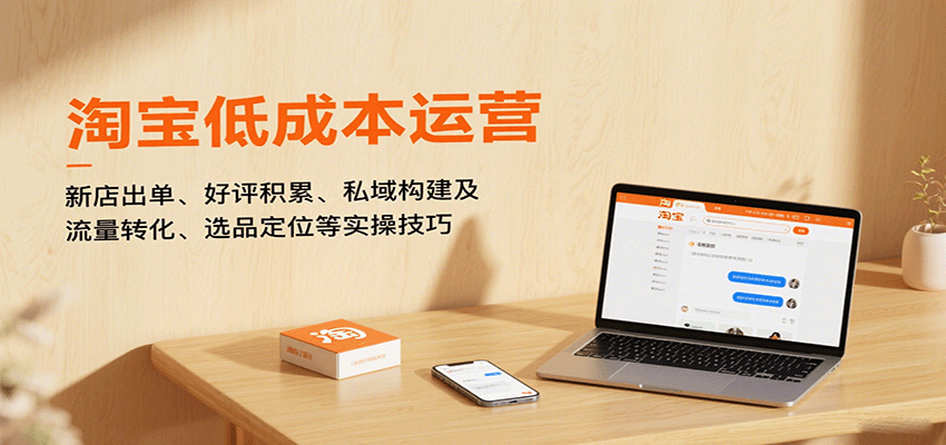 淘宝低成本运营,新店出单、好评积累、私域构建及流量转化、选品定位等实操技巧