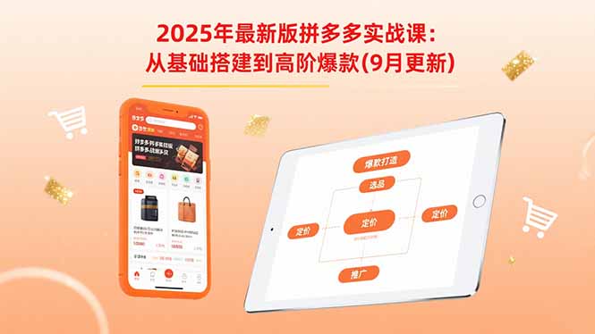 (15899期)2025年最新版拼多多实战课:从基础搭建到高阶爆款(9月更新)