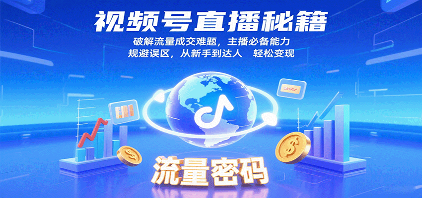 视频号直播秘籍,破解流量成交难题,主播必备能力,规避误区,从新手到达人轻松变现