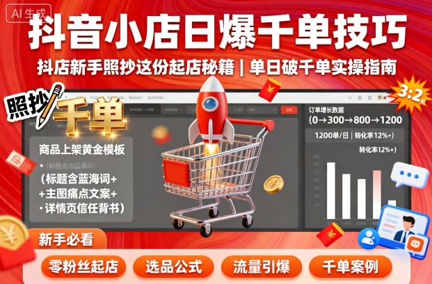 1-527.jpg 抖音小店日爆千单技巧,抖店新手照抄这份起店秘籍,单日破千单