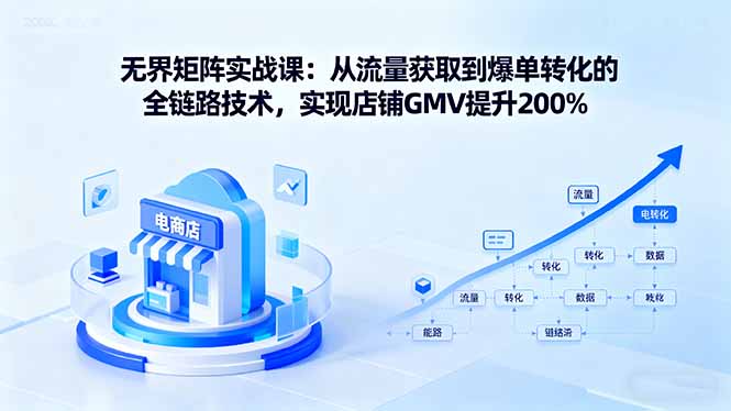 (16104期)无界矩阵实战课:从流量获取到爆单转化的全链路技术,实现店铺GMV提升200%