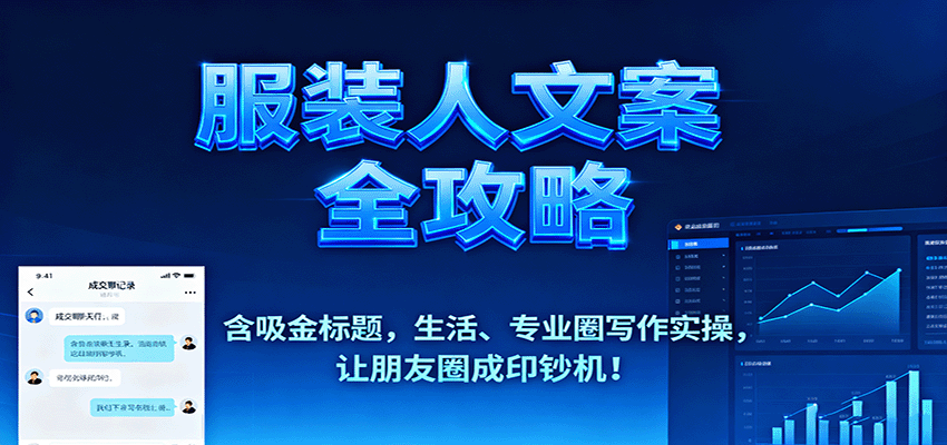 服装人文案全攻略,含吸金标题,生活、专业圈写作实操,让朋友圈成印钞机!