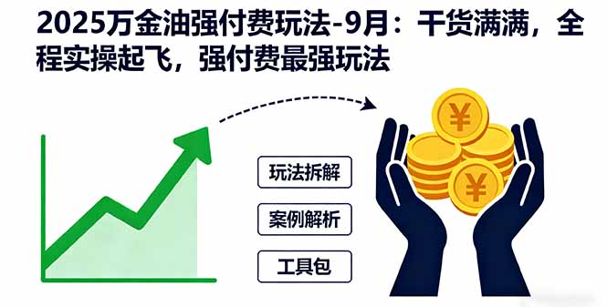 (16202期)2025万金油强付费玩法-9月:干货满满,全程实操起飞,强付费最强玩法
