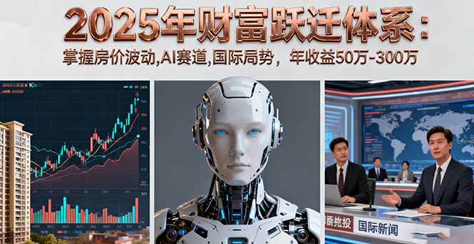 (16217期)2025年财富跃迁体系:掌握房价波动,AI赛道,国际局势,年收益50万-300万