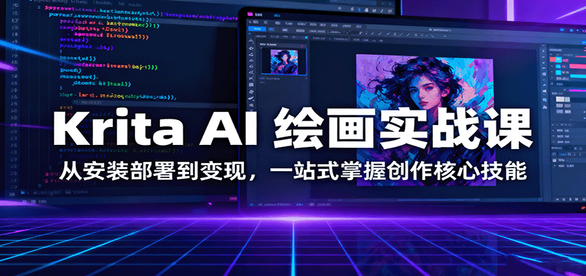 Krita AI 绘画实战课:从安装部署到变现,一站式掌握创作核心技能