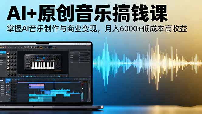 (16324期)AI+原创音乐搞钱课:掌握AI音乐制作与商业变现,月入6000+低成本高收益