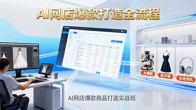(16326期)AI网店爆款商品打造实战班:AI技术实现商品图智能处理,快速搭建AI网店