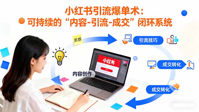 (16362期)小红书引流爆单术:构建一套低成本 可持续的“内容-引流-成交”闭环系统